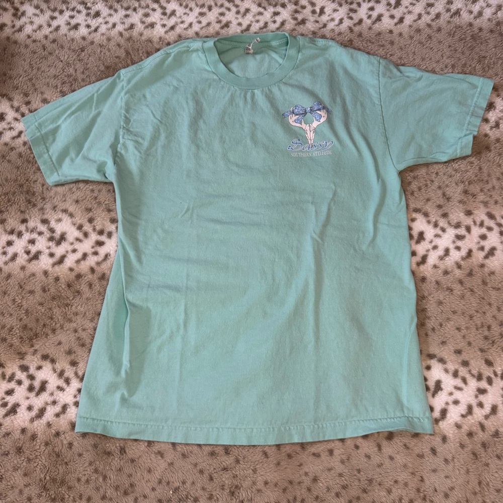 Southern attitude Teal Graphic Tee